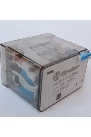 Authentique Relais de puissance 4RT 12A 110V DC bouton test + indicateur mécanique FINDER 563491100040