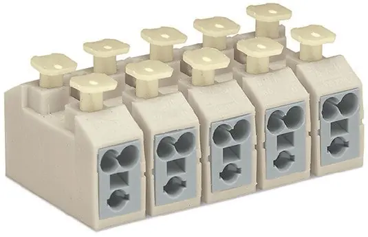 Populaire Connecteur de raccordement au secte bouton-poussoir des deux côtés, blanc