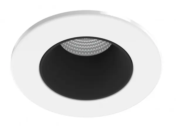 Collerette métal pour encastré ef8, ronde, couleur blanc noir Offre Limitée